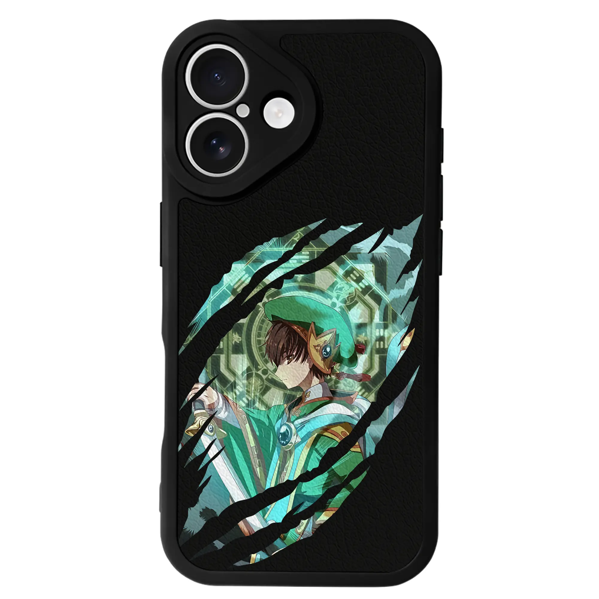 カードキャプターさくら グッズ,李小狼 - IPhone 16シリーズ対応 ・ シリコンスマホケース ・ レザー調 ・ 高精度フィット ・ 耐衝撃 ・ ワイヤレス充電対応 ・ 精密カット